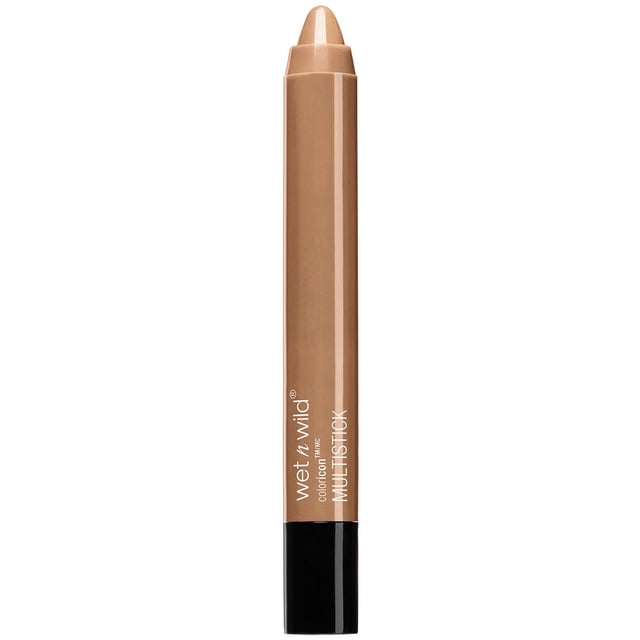 COLORICON MULTISTICK- NUDIE CULTURE by wet n wild, a nude beige multifunctional makeup stick with a cream-to-powder formula for lips, eyes, and cheeks, featuring a slim cylindrical design with a black base and white printed branding, suitable for on-the-go application and blending.