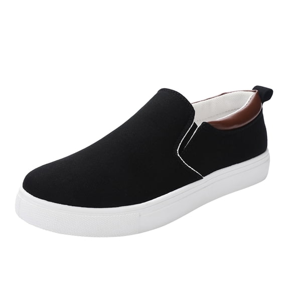 Kcodviy Mens Solid Color Canvas Mens Leather Dress Shoes Casual Flat Bottom Comfortable Running Air 1 Mid Casual Shoes Mens Casual Shoes