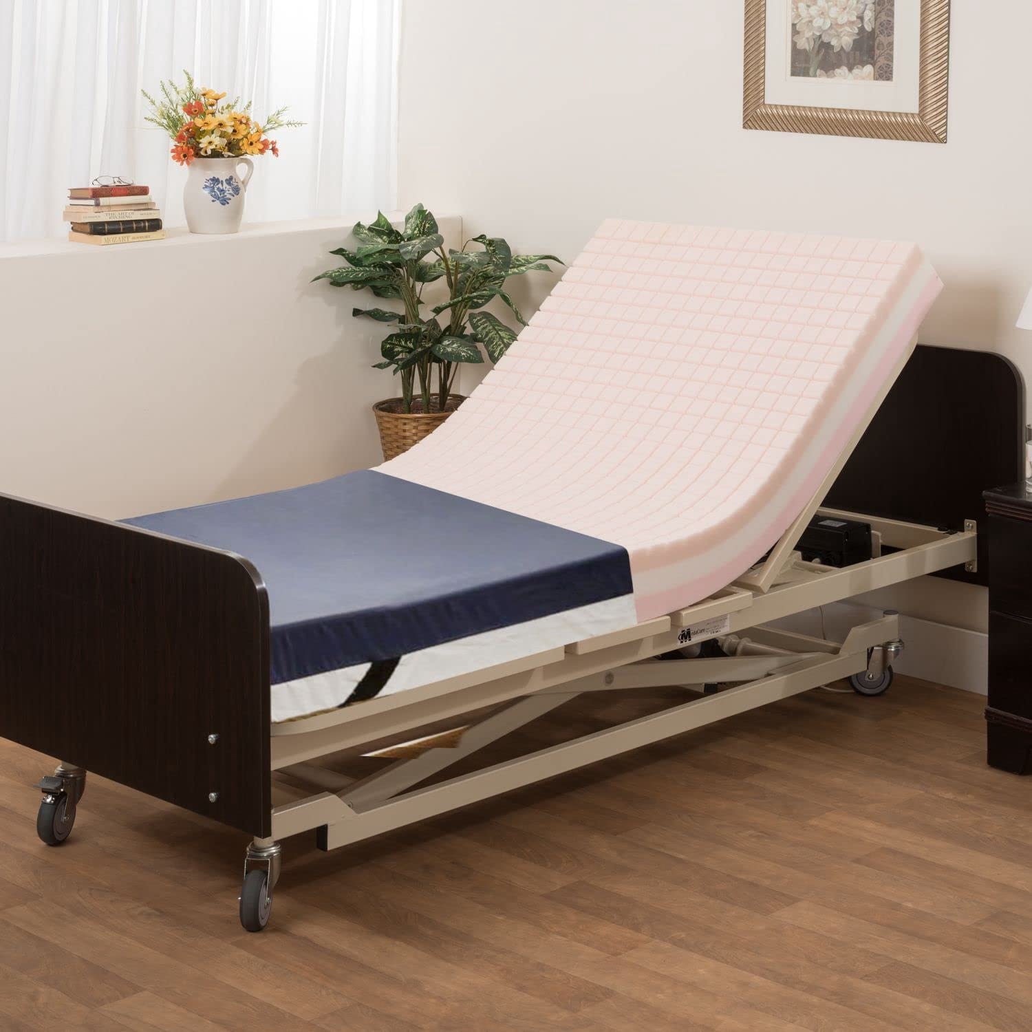 Pressure Redistribution Bariatric Foam Hospital Bed Mattress - 3 Layered Visco Elastic Memory Foam - Ultra Wide, 80" x 48" x 6" - Hospital Grade Nylon Cover Included - by Medacure