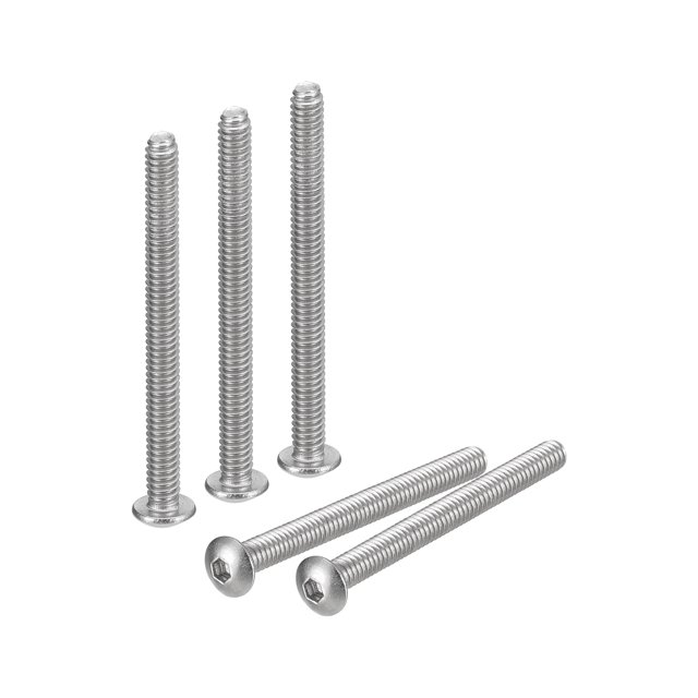Unique Bargains #2-56x1' Button Head Socket Cap Screws, 50 Pack 304 Stainless Steel Screws