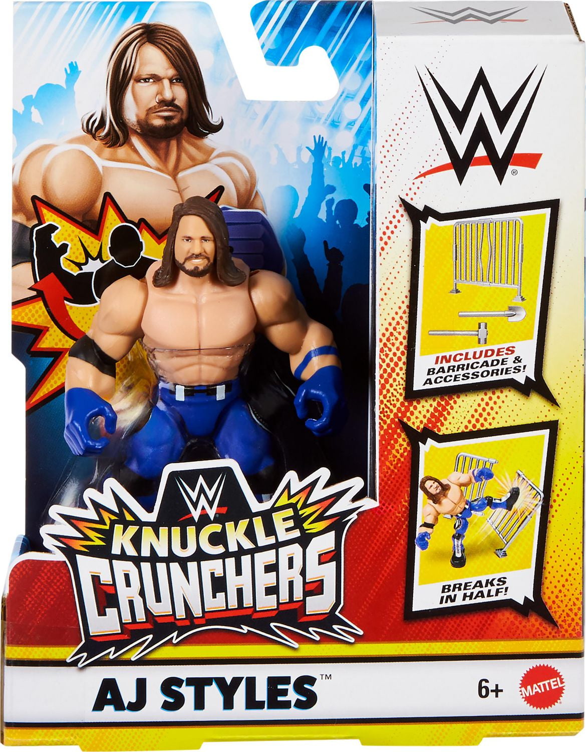 WWE Knuckle Crunchers Figurine articulée et acc. AJ Styles
