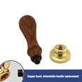 thumbnail image 2 of Ensemble de Cachets Rétro avec Poignée en Bois et Tête en Cuivre, 2 of 8