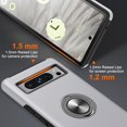thumbnail image 5 of KOMI for Google Pixel 8 Pro Case, Slim Tough Rugged Shockproof Protective Pixel 8 Pro Phone Case with Metal Ring Kickstand for Google 8 Pro Case, Silver, 5 of 5