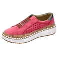 thumbnail image 2 of DPTALR Chaussures Décontractées pour Femmes à Bout Rond Ajouré à Enfiler Espadrilles à Semelle Épaisse, 2 of 7