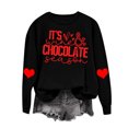 thumbnail image 1 of Birdeem Womens Christmas Printed Round Neck Long Sleeved Top Loose Fitting Sweater, 1 of 1