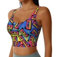 thumbnail image 2 of Disketp Vintage Audio Cassettes for Breathable Sports Vest for Yoga, Fitness, and Dance Women's Sports Vest with Performance Stretch-Large, 2 of 8