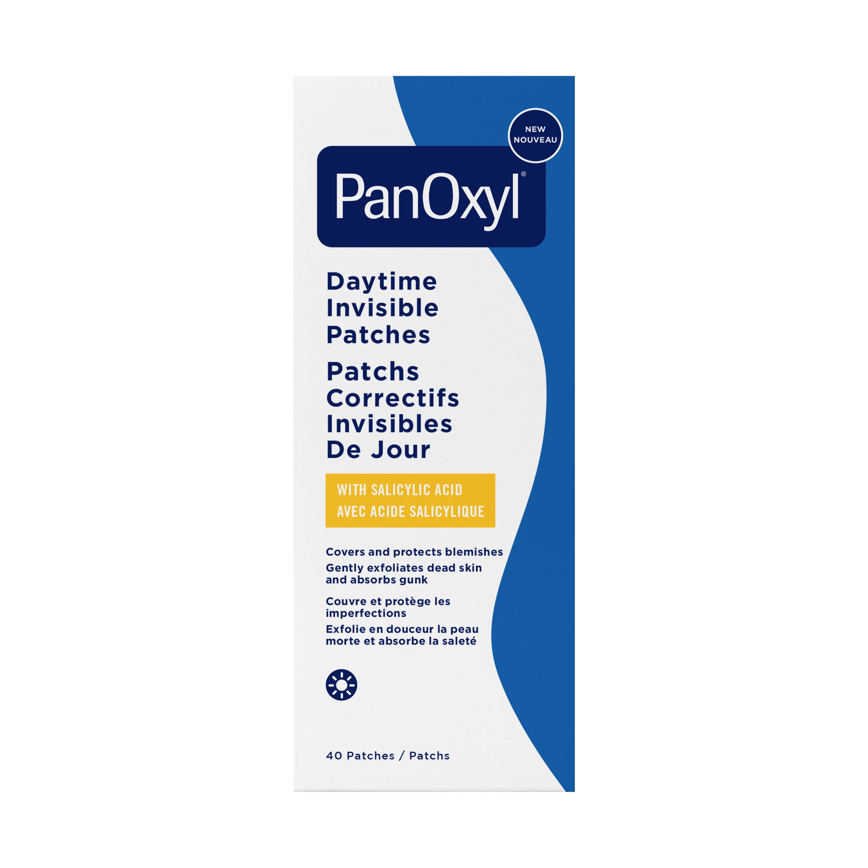 PanOxyl Patchs Correctifs Invisibles de Jour, Protection des Imperfections, Sans Latex