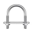 thumbnail image 1 of Unique Bargains Rond U-Bolts 2 Ensembles 29mm (1.14') Largeur Intérieure 47mm Longueur M6 304 Acier Inoxydable avec Rondelles et Plaques à Écrous, 1 of 5