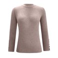 thumbnail image 5 of Pisexur Pull Col Roulé pour Femmes Couleur Unie Pulls Courts pour Femmes Tunique Pull Tricoté pour Femmes Décontracté Manches Longues Pulls d'Automne Pull Col Rond Hauts, 5 of 5