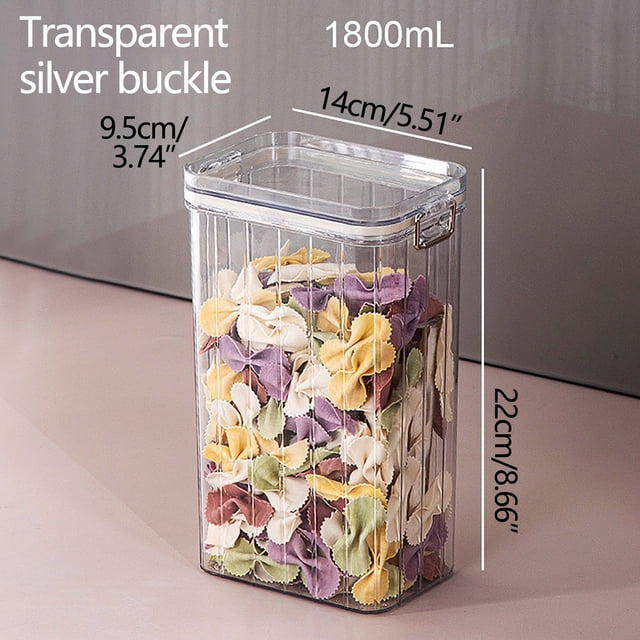 Wzzjkit Food Storage Containers with Lids Sealed Storage Tank for Cereals Large Storage Box Kitchen Food Storage Dry Fruit Tea Sealed Tank Cereal Containers Storage