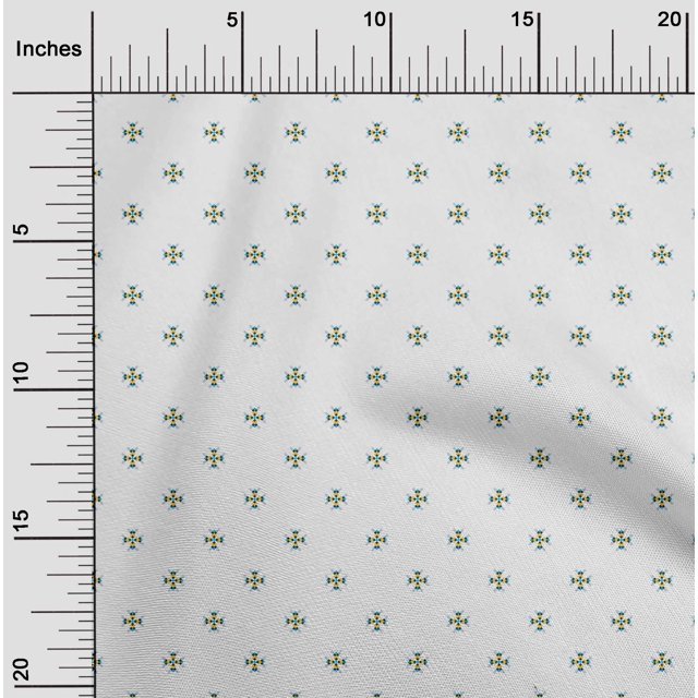 oneOone Polyester Lycra Light Grayish Blue Fabric Diamond Shape Small Sewing Craft Projects Fabric Prints By Yard 56 Inch Wide