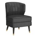 thumbnail image 1 of Modern Faux Leather Accent Chair in Grey, 1 of 7