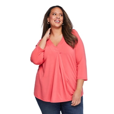 Lane Bryant Women's Plus Pleated Top
