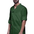 thumbnail image 2 of Atasi Kurta Pyjama Uni pour Hommes à Col Mandarin Kurta Pyjama Ethnique, 2 of 5
