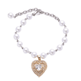 thumbnail image 1 of Crystal Heart Pet Cat Dog Necklace Jewelry with Bling Pearls Rhinestones Charm for Pets Cats Small Dogs, 1 of 5
