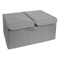 thumbnail image 1 of Bacs de Rangement Pliables en Lin avec Poignées Contenants de Rangement pour Maison Bureau Garde-Robe Vêtements, 1 of 2