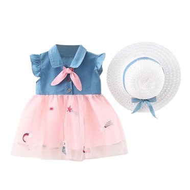 Robes pour Tout-Petites Fille Robes Mignonnes pour Filles Robe d'Anniversaire pour Filles Robe pour Occasions Spéciales Vêtements d'Été pour Tout-Petites Filles 2-3 Ans
