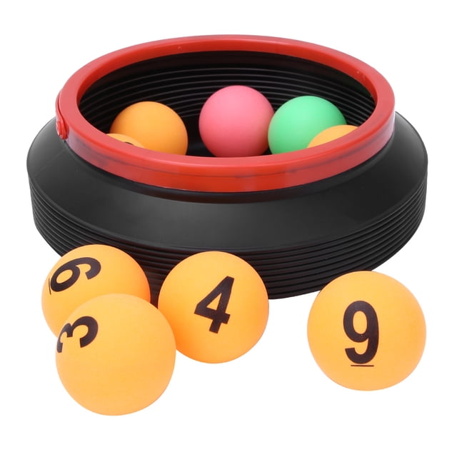 Yellow Game Prop With Folding Bucket Lottery Number Balls, Pong Ball, For Office Decompression Activity Item Prop Ball Yellow