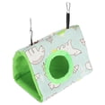 thumbnail image 4 of Bird Hanging Bed, Bird Hammock Bear Pattern Triangular Shape Pet Supplies Soft Comfortable Easy To Hang  For Bird Cage S Bear Pattern And Green Bottom, 4 of 8