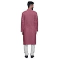 thumbnail image 3 of Atasi Button Down Asymmetric Printed Long Sleeve Rayon Kurta Pyjama Set, 3 of 4