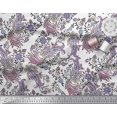 thumbnail image 2 of Soimoi Poly Georgette Fabric Leaves,Floral & Paisley Block Print Sewing Fabric Yard 52 Inch Wide, 2 of 3