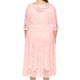 thumbnail image 5 of LLYwey Aubaines Robes de Soirée Grande Taille Femmes Mode Col en V Fente Petite Traîne Robe Longue Robe de Fête Robe Complète Nouvelles Robes Formelles Roses TG, 5 of 5