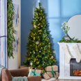 thumbnail image 4 of Home Heritage Half Pine 7' Pre-Lit Artificial Christmas Tree, 150 White LED, 4 of 12
