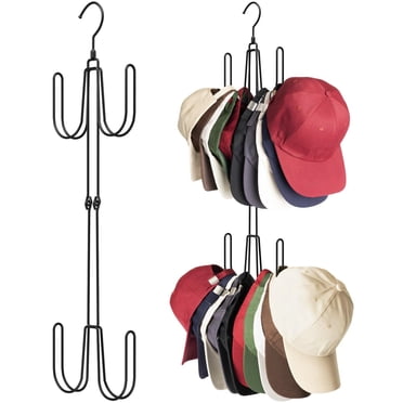 YIMWNYI Hat Hangers For Closet, Baseball Cap Organizer Rack, Hat Racks for Hanging Clothes, Efficient Storage Solution, Foldable and Rotatable Design, Perfect for Caps, Vests, Scarves, Ties, and Bags