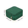thumbnail image 2 of Unique Bargains Travel Jewelry Case, Small Jewelry Organizer Portable Mini Jewelry Box with Mirror Square Style 1, Dark Green, 2 of 5