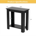 thumbnail image 3 of Gymax 2-Tier End Table Modern Sofa Bedside Compact Nightstand w/ Storage Shelf, 3 of 9