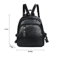thumbnail image 3 of WJSXC Mini Genuine Leather Backpack for Women Convertible Backpack Purse Shoulder Handbag Crossbody Bag 4 In 1 To Black, 3 of 5