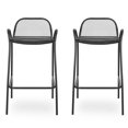 thumbnail image 1 of Noble House Tabouret de Bar Moderne en Fer Baltimore pour Extérieur Noir Mat (Ensemble de 2), 1 of 13