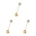 thumbnail image 2 of Transemion 1/2/3/5 Cartoon Adorable Restaurant Hotel Tableware Portable Washable Stainless Steel Stirring Mixing Dinnerware Cake Flatware Candy Spoon Rainbow 3PCS, 2 of 6