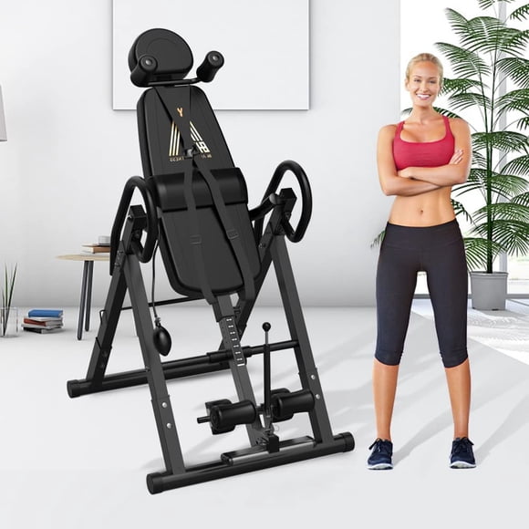 84 Acres FITNESS Inversion table Pro - 300 lbs Weight Capacity Folding Inversion Therapy Massage Table Bed Chair Bench, This Portable Stretcher Machine is a good exercise to Relief Neck and Back Pain.