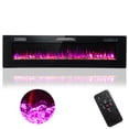 thumbnail image 1 of Costway 68" Ultra-Thin Electric Fireplace Recessed Wall Mounted W/Crystal Log Decoration, 1 of 10