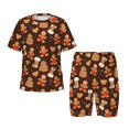 thumbnail image 1 of KLL Ensemble de Pyjama à Manches Courtes pour Enfants Imprimé Biscuits de Noël, Ensemble de Pyjama Doux pour Garçons et Filles - Petit, 1 of 6