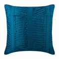 thumbnail image 1 of Pillow Case Custom, Blue Shams, Textured Pintucks Pillow Sham, 24x24 inch (60x60 cm) Pillow Shams, Square Silk Pillow Sham, Modern Pillow Shams, Solid Color Pattern - Royal Blue Crest, 1 of 3