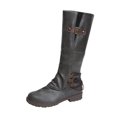 thumbnail image 2 of EGNMCR Bottes d'Hiver pour Femmes Chaussures de Mode pour Femmes Bottes Western Rétro Bottes Décontractées Chaudes à Talons Bas Bottes Mi-Mollet, 2 of 6
