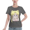 thumbnail image 1 of T-Shirt Basique à Manches Courtes pour Femmes Sailor Moon Édition Q Tsukiha, 1 of 6