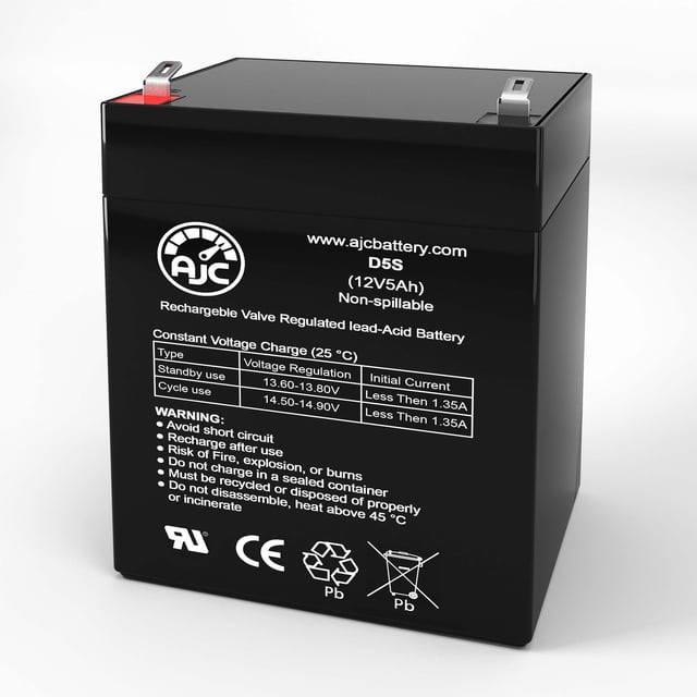 ION Audio Solar Rocker Batterie de Haut-Parleur 12V 5Ah - Il s'Agit d'Un Remplacement de Marque AJC