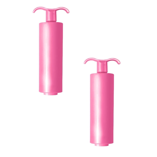 Oleegame 2PC Vacuum Compressed Bags Hand Manual Compression Bags AirPump 1pcs Pink