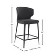 thumbnail image 2 of Tabouret de Bar à Dossier Ailé Rembourré de Qualité Contractuelle Cabo (26 Po/29 Po), 2 of 5