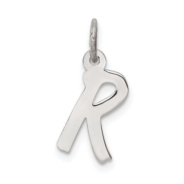 Pendentif Breloque Collier Monogramme Initiale Lettre R Délicat en Argent Sterling 925