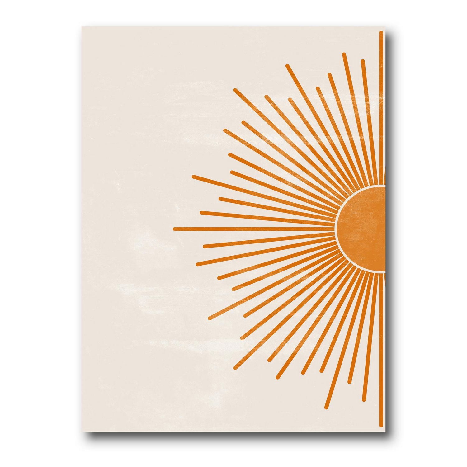 Designart Imprimé soleil orange I Art mural sur toile