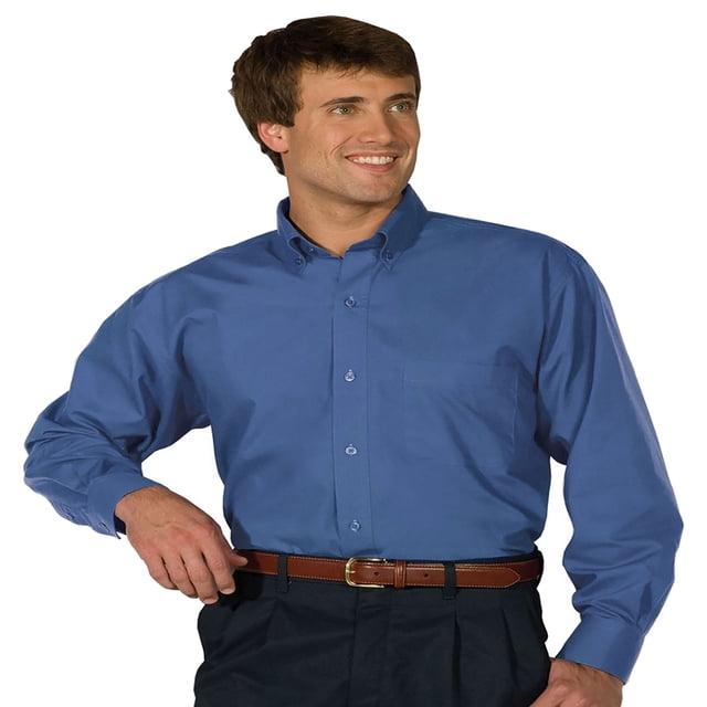 Edwards Men's Big And Tall Easy Care Poplin Shirt, Style 1295