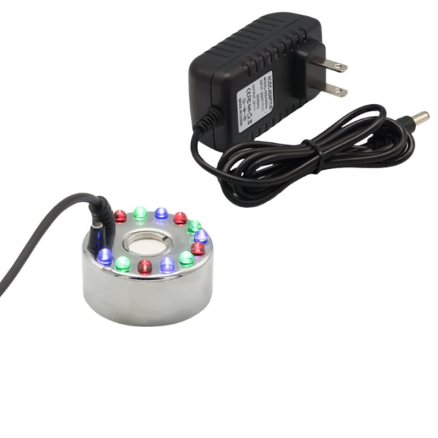 Dvkptbk Mist Maker Fogger Small Ultrasonics Fogs Machine Fountains Mistesr Fogger Water Garden Pond Foggers AirHumidifier with 12 LED Light Flashes