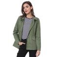 thumbnail image 2 of INSPIRE CHIC Women's Solid Drawstring Waist Flap Pocket Utility Jacket, 2 of 7