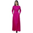 thumbnail image 3 of Bimba Robe Jilbab Unie à Manches Longues pour Femme, Col Mandarin, avec Poches, 3 of 8
