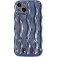 thumbnail image 1 of ORUYROP Designed for iPhone 15 Pro Case,Water Ripple Pattern Curly Wave Frame Soft Cute Phone Cover for Men Women Girls（iPhone 15 Pro,Blue）, 1 of 7