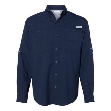 Chandail à Manches Longues PFG Tamiami II, TTG, Bleu Marine Collégial